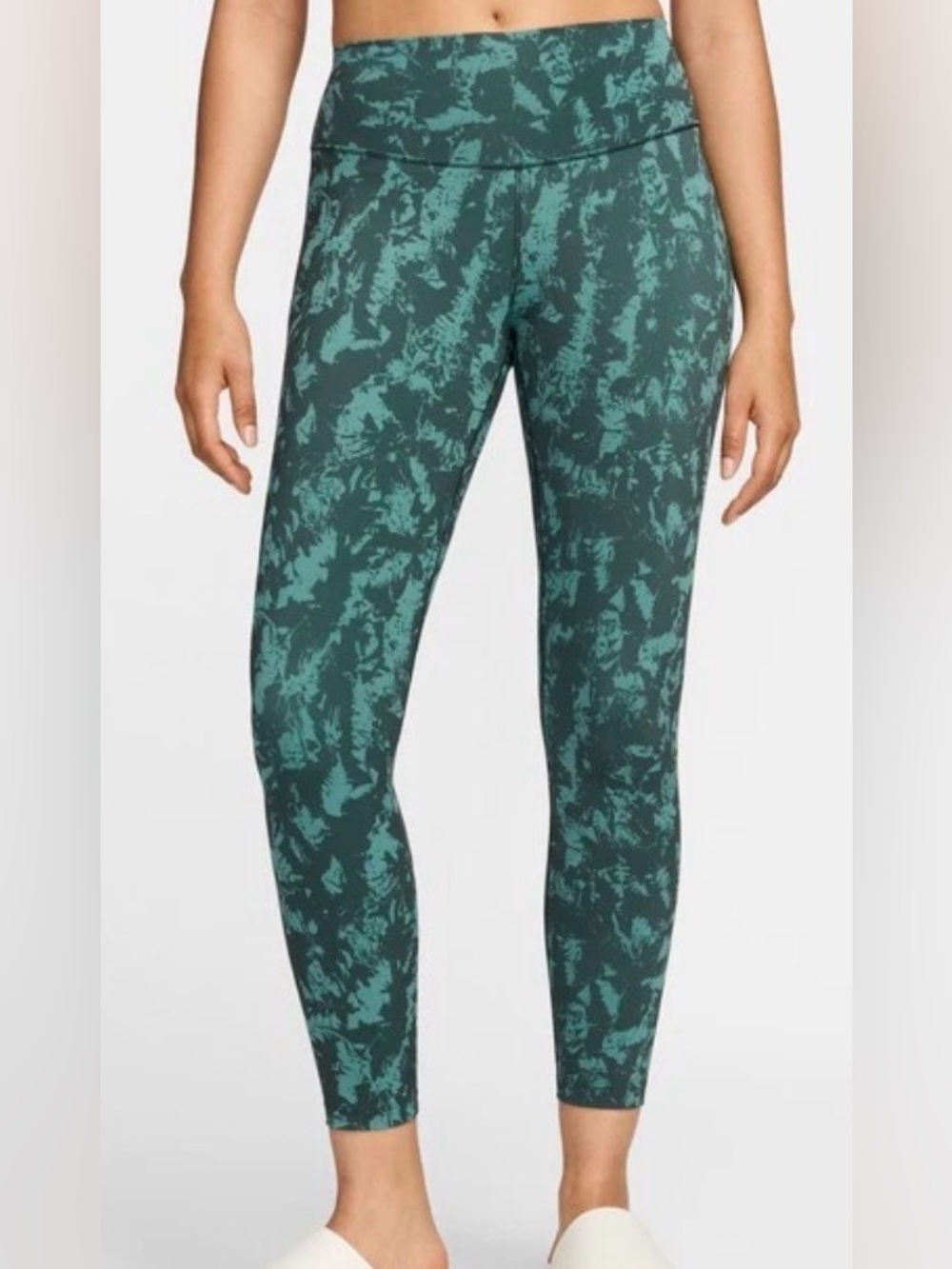 Nike One High-Waisted 7/8 Printed Leggings - Vintage Green Combo Sz S. NWT